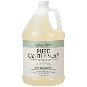 image:imageGinger Lily Farms Pure Castile AllPurpose Soap 128oz PeppermintPeppermint